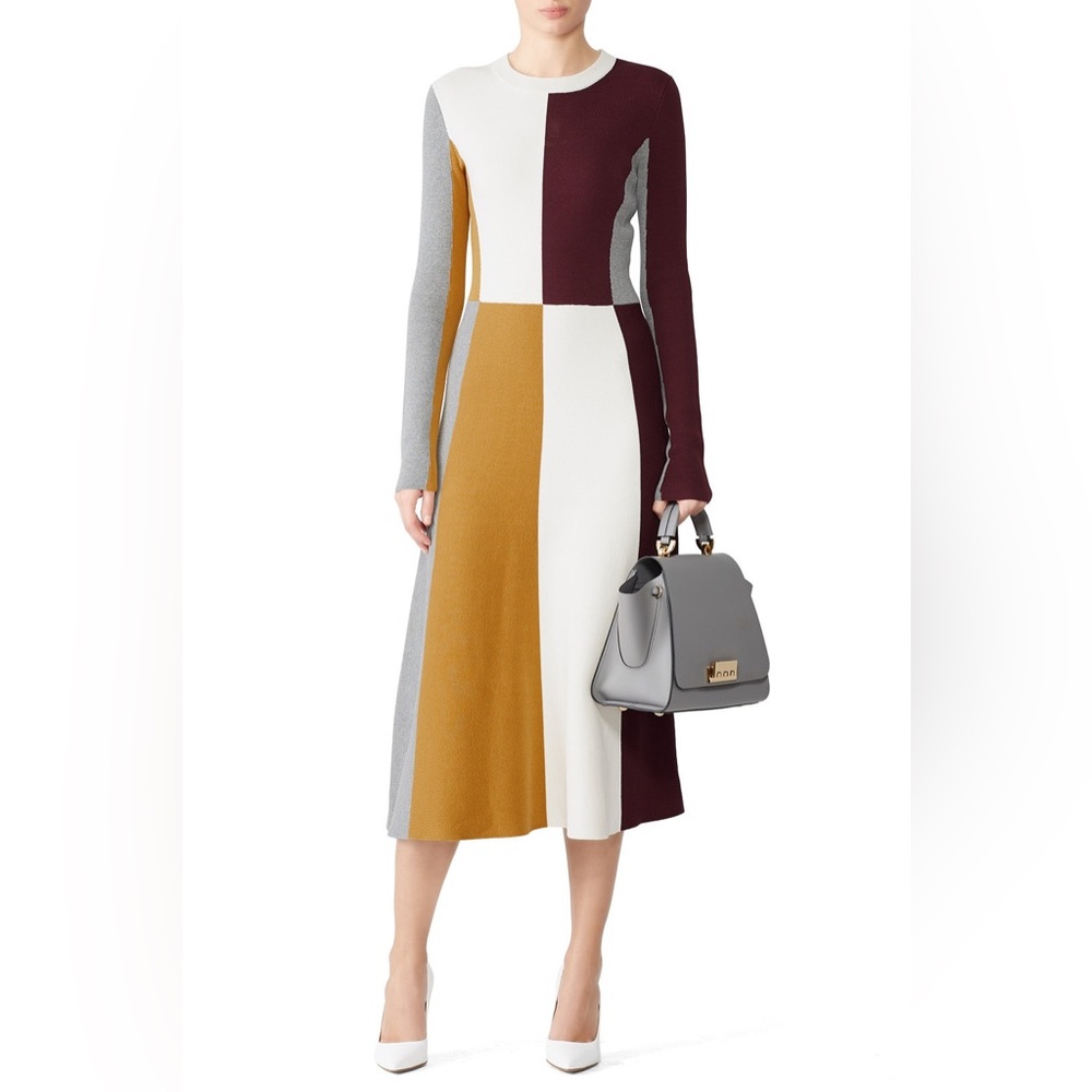 Slate & Willow Colorblock Midi Dress Size Medium $268 - Picture 1 of 8